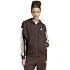 Dámská mikina adidas Essentials 3-Stripes Full-Zip Fleece Hoodie, hnědá, KX0784