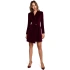 Dámské sametové blejzrové šaty M562 vínové - Moe