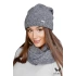 Dámský komplet PENE čepice a šály šedý - Kamea