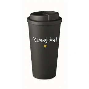 KRÁSNÝ DEN! - černý termohrnek 475 ml