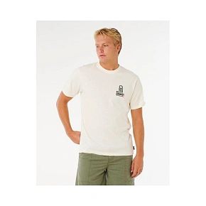 Pánské tričko RIP CURL Vaporcool Search Stack Tee, bílé Pánské tričko RIP CURL Vaporcool Search Stack Tee, bílé