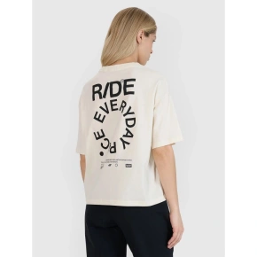 Dámské tričko oversize s potiskem 4F 4FWSS25TTSHF1993-11S Dámské tričko oversize s potiskem 4F 4FWSS25TTSHF1993-11S