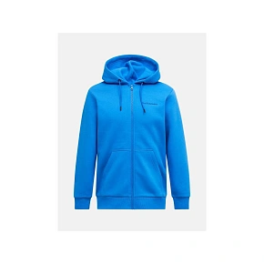Pánská mikina PEAK PERFORMANCE M Original Small Logo Zip Hood, modrá barva Pánská mikina PEAK PERFORMANCE M Original Small Logo Zip Hood, modrá barva