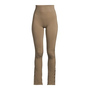 Dámské kalhoty CASALL Seamless Rib Slit Pants, zelené
