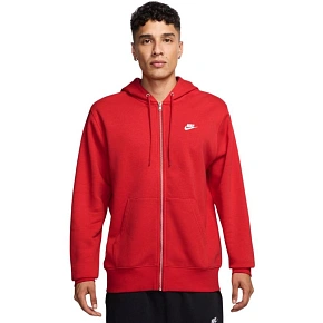 Pánská mikina Nike Club BB FZ Hoodie, červená, FN3861 657 L