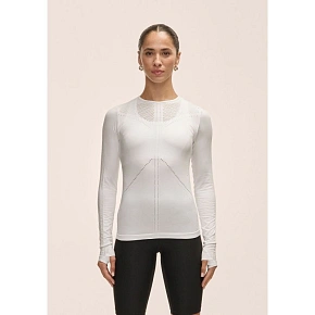 Dámské tričko Casall Maze Long Sleeve, bílé Dámské tričko Casall Maze Long Sleeve, bílé