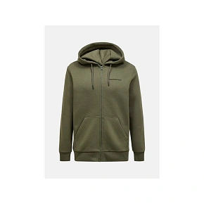 Mikina PEAK PERFORMANCE Original Small Logo Zip Hood Men, zelená