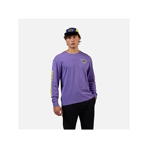 Unisexové tričko ROSSIGNOL SUPER LS TEE, fialové Unisexové tričko ROSSIGNOL SUPER LS TEE, fialové