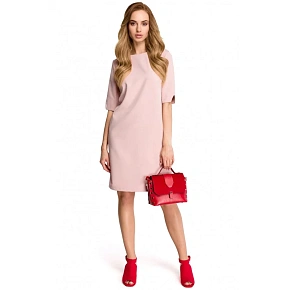 Dámské šaty S113 pudrové - Stylove