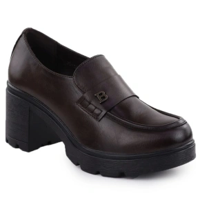 Dámské mokasíny na klínku hnědé Potocki SZ12700