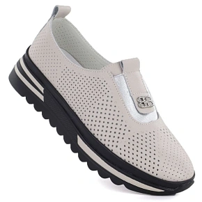 Dámské kožené boty LR61-7092 béžové - S.Barski