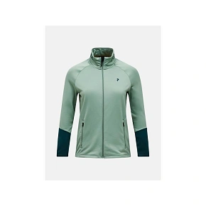 Dámská mikina PEAK PERFORMANCE W Rider Essentials Midlayer Zip Jacket, zelená barva Dámská mikina PEAK PERFORMANCE W Rider Essentials Midlayer Zip Jacket, zelená barva