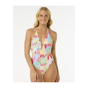 Jednodílné plavky RIP CURL Cala Vadella Cheeky One Piece, tyrkysové Jednodílné plavky RIP CURL Cala Vadella Cheeky One Piece, tyrkysové