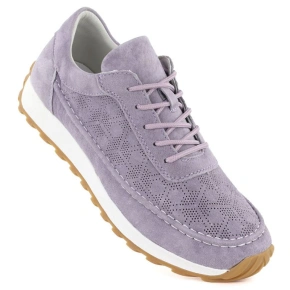 Dámské fialové semišové kožené polobotky Sergio Leone SP001 Dámské fialové semišové kožené polobotky Sergio Leone SP001