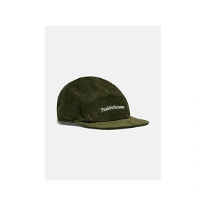Čepice PEAK PERFORMANCE Cord Cap, zelená barva Čepice PEAK PERFORMANCE Cord Cap, zelená barva