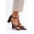 Sandály na podpatku 24SD98-6765 černé - Step in style