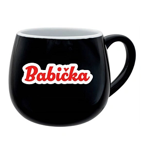 Keramický hrníček Babička (obrys) 300 ml černý - Giftela