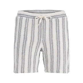 Jack&Jones pánské šortky JPSTJAIDEN COBA STRIPE JOG SHORTS REG SN 12274413 CLOUD DANCER/STRIPES