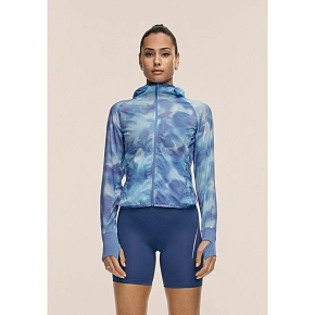 Dámská bunda CASALL Breeze Printed Running Jacket, barva tmavě modrá Dámská bunda CASALL Breeze Printed Running Jacket, barva tmavě modrá