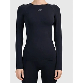 Bezszwowa bielizna narciarska, termoaktywna, z wykończeniem szybkoschnącym - longsleeve damski 4F 4FWAW26USEAF326-20S