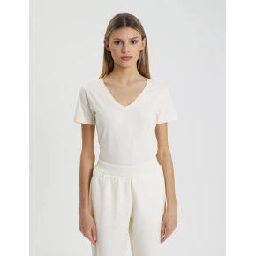 Dámské Slim fit tričko 4FWSS25TTSHF1990 11S Ecru - 4F