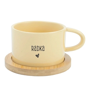 Radka - žlutý hrníček makronka 200 ml