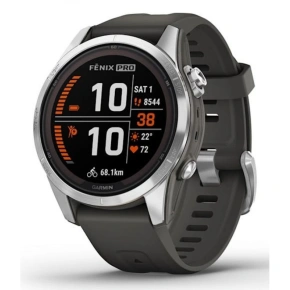 Sportovní hodinky Garmin Fenix 7S Pro Solar Silver SS Grapphite Sportovní hodinky Garmin Fenix 7S Pro Solar Silver SS Grapphite