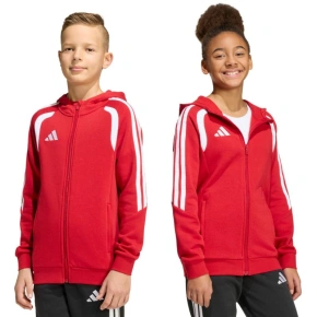 Dětská mikina adidas Tiro 26 League Sweat Full Zip Hoodie červená KF9101