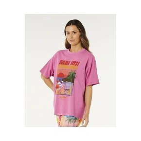 Dámské tričko RIP CURL Hayley O Heritage Tee, růžové