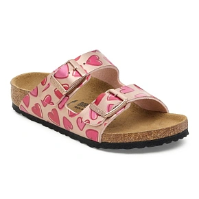 Žabky Birkenstock ARIZONA KIDS BS 1030434 ELECTRIC METALLIC COPPER HEARTS (standardní šířka)