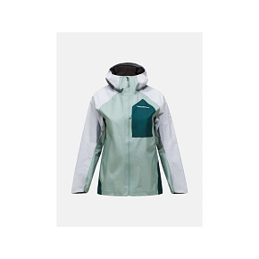 Dámská bunda PEAK PERFORMANCE W Trail Hipe 3L Shell Jacket, zelená barva