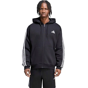 Pánská mikina adidas Essentials 3-Stripes Fleece Full-Zip Hoodie, černá, KY6559 Pánská mikina adidas Essentials 3-Stripes Fleece Full-Zip Hoodie, černá, KY6559