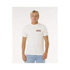 Pánské tričko RIP CURL Desti Animals Tee, bílé Pánské tričko RIP CURL Desti Animals Tee, bílé