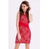 Dámské krajkové šaty EMAMODA červené - Červená / M - YNS
