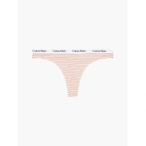Tanga D1617E - WAN - béžová s proužkem - Calvin Klein