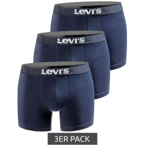 Pánské boxerky Levi's 3-Pack tmavě modré bavlněné boxerky