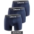 Pánské boxerky Levi's 3-Pack tmavě modré bavlněné boxerky