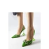 Dámské lodičky na jehlovém podpatku PM2879 Zelená -  Sweet Shoes