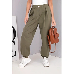 Dámské bavlněné kalhoty IT116 khaki - Kesi
