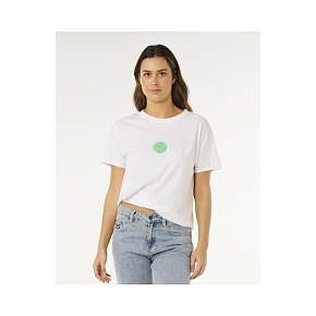 Dámské tričko RIP CURL Icons Of Surf Relaxed Tee, bílé Dámské tričko RIP CURL Icons Of Surf Relaxed Tee, bílé