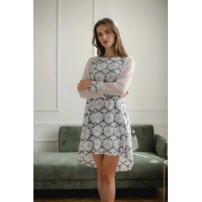 Dámské šaty L082 bílo/modré - Lenitif