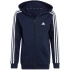 Adidas Essentials 3-Stripes Fleecová mikina s kapucí a zipem Jr IC0600