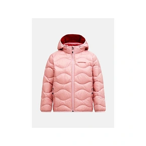 Dětská péřová bunda PEAK PERFORMANCE Jr Helium Down Hood Jacket, růžová barva Dětská péřová bunda PEAK PERFORMANCE Jr Helium Down Hood Jacket, růžová barva