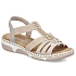 Dámské sandály na podpatku Romans beige Rieker 66201-62