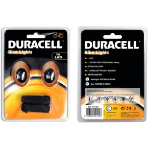 Duracell 1 sada předních a zadních světel 00919 pro jízdní kola