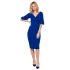 Dámské zavinovací šaty s pouzdrovými rukávy K152  královská modř - Makeover