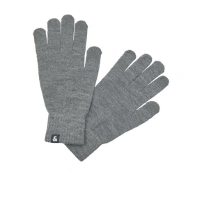 Pletené rukavice Jack & Jones 12159459 GREY MELANGE Pletené rukavice Jack & Jones 12159459 GREY MELANGE