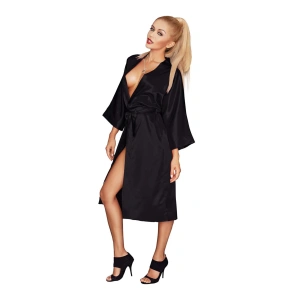 Dámský dlouhý župan 115 Černá - DKaren