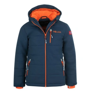 Dětská lyžařská bunda Trollkids Hemsedal Snow Jacket XT mystic blue/orange hardy blue (513-142)