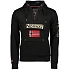 Pánská sportovní mikina Geographical Norway GYMCLASS BLACK DB MEN 100 s kapucí, černá (WU4185H-GN-BLACK)